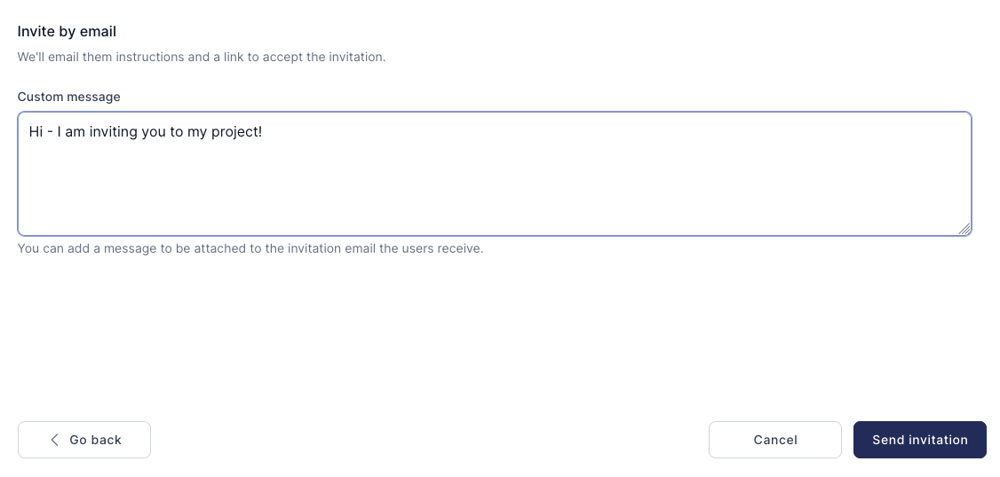 Invite user dialog 2